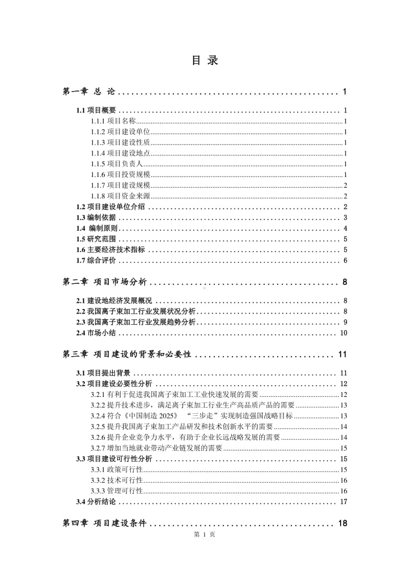 离子束加工生产建设项目可行性研究报告.doc_第2页