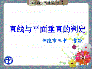 直线与平面垂直的判定PPT课件（第九届全国高中青年数学教师优秀课展示与培训活动）.ppt