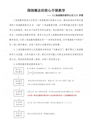 三角函数的诱导公式(1)教学点评（第九届全国高中青年数学教师优秀课展示与培训活动）.doc