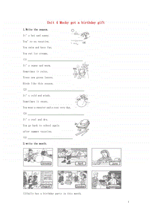 北师大版（一起）五年级上册《英语》Unit4Mockygotabirthdaygift同步练习3（无答案）.doc