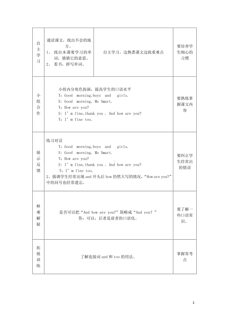 外研版（三起）三年级上册《英语》Module2Unit1I’mMsSmart导学案.doc_第2页