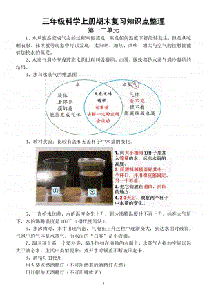 小学科学教科版三年级上册期末复习知识点整理.docx