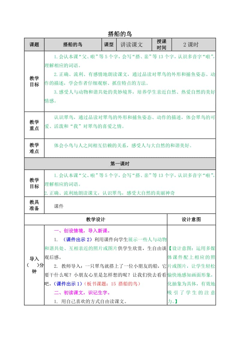 搭船的鸟教案.docx_第1页