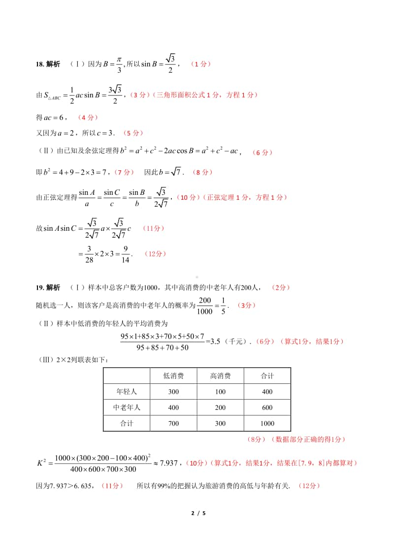 2021届海南高三一模数学答案及评分细则.pdf_第2页