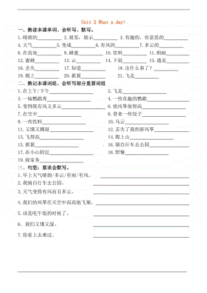 新牛津译林版六年级上册《英语》Unit2+单词、词组、句子空白版默写+（无答案）.doc