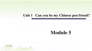 （精）外研版（三起）六年级上册英语 Module 5 Unit 1 Can you be my Chinese pen friendppt课件（含音频）.ppt