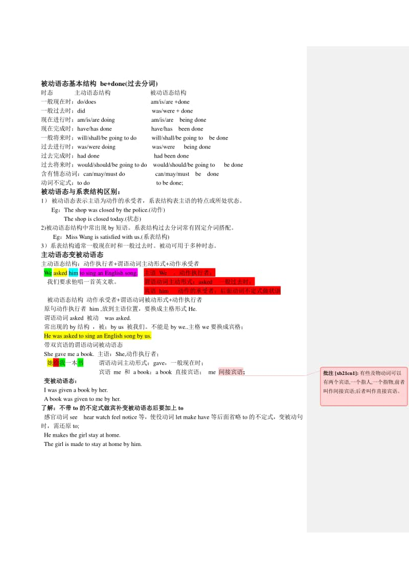 初中英语被动+宾语从句+感叹句知识点及练习.pdf_第1页