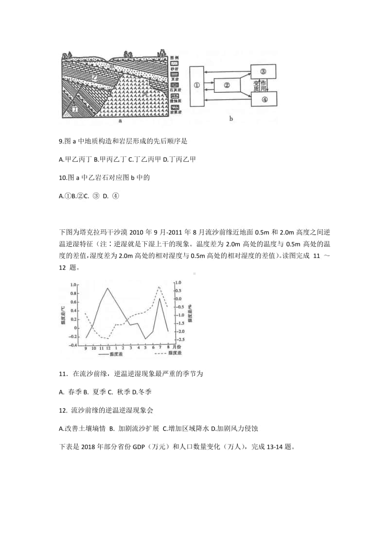 江苏省常熟市2021届高三上学期阶段性抽测二地理试题 Word版含答案.docx_第3页