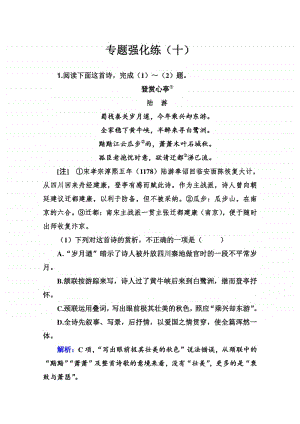 2021高考语文二轮专题复习测试：专题强化练（十） （含解析）.doc