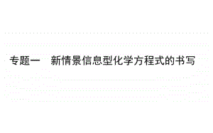 2021届新高考化学二轮专题复习课件：专题一　新情景信息型化学方程式的书写 .ppt