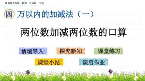 青岛版（六三制）二年级下册数学4.1 两位数加减两位数的口算 ppt课件.pptx