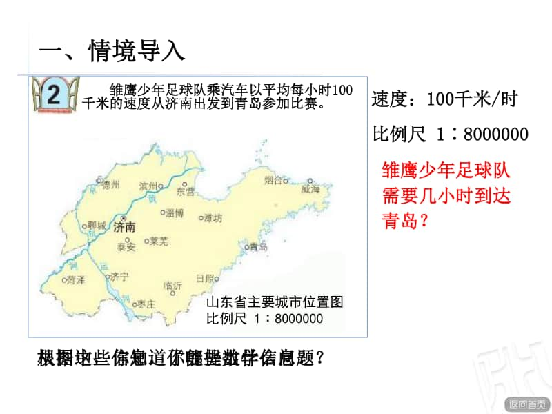 青岛版（五四制）五年级下册数学6.2用比例尺解决问题 ppt课件.ppt_第2页