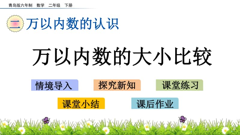 青岛版（六三制）二年级下册数学2.3 万以内数的大小比较 ppt课件.pptx_第1页