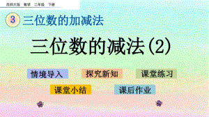 西师大版二年级下册数学3.10 三位数的减法（2）ppt课件.pptx