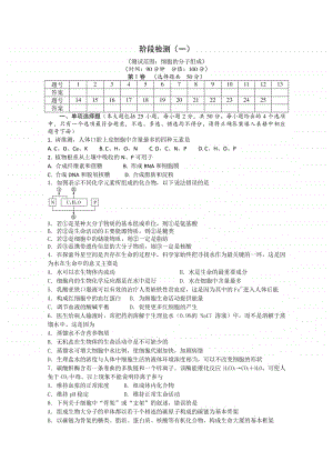 （新教材）2021年高中生物浙科版必修1单元测试：第一章 细胞的分子组成（含解析）.doc