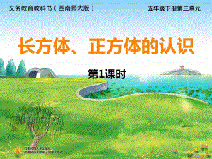 西师大版五年级下册数学23长方体与正方体的认识1课时ppt课件.ppt