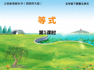 西师大版五年级下册数学等式第一课时ppt课件.ppt