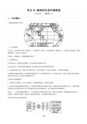 高考地理 森林的生态环境效益.doc