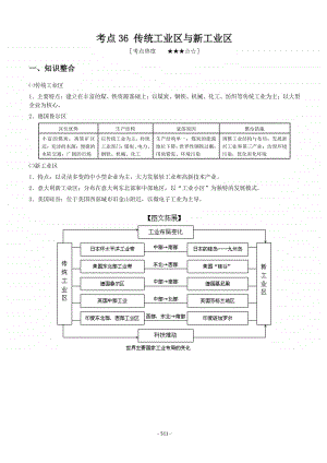 高考地理传统工业区与新工业区.doc