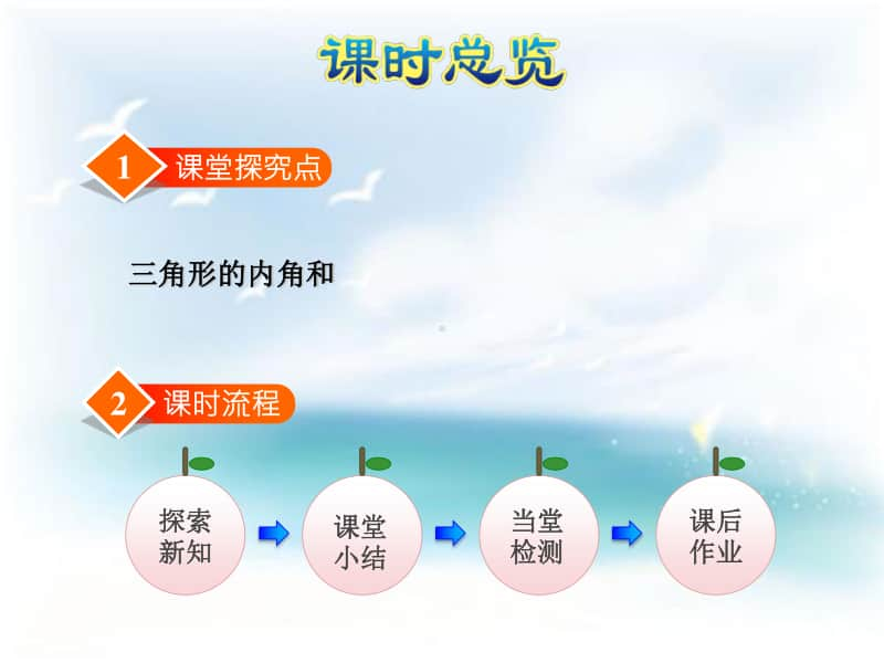 冀教版四年级下册数学第3课时 三角形的内角和ppt课件（含教案+视频）.ppt_第2页