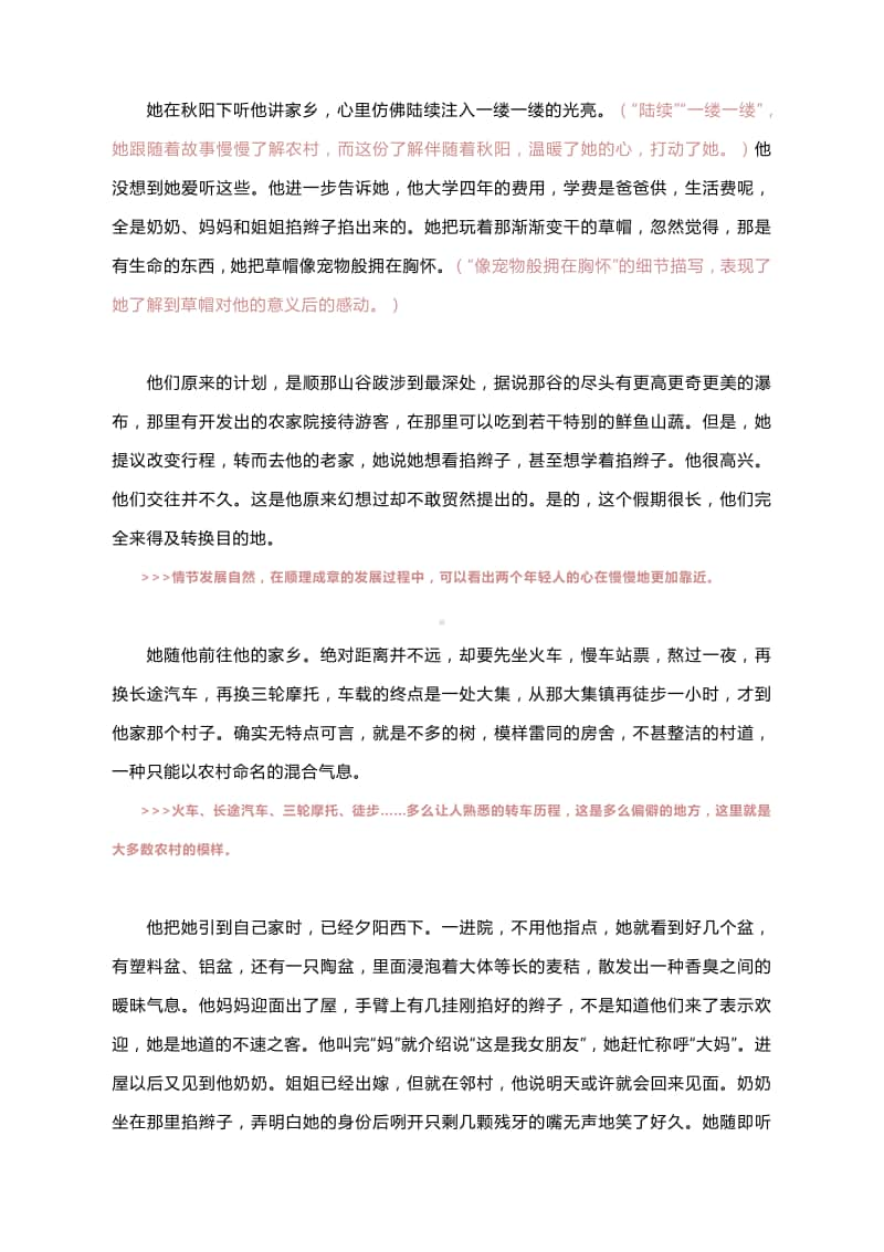 2021高考语文二轮复习小说精读精练：2012年天津卷：《掐辫子》.docx_第3页