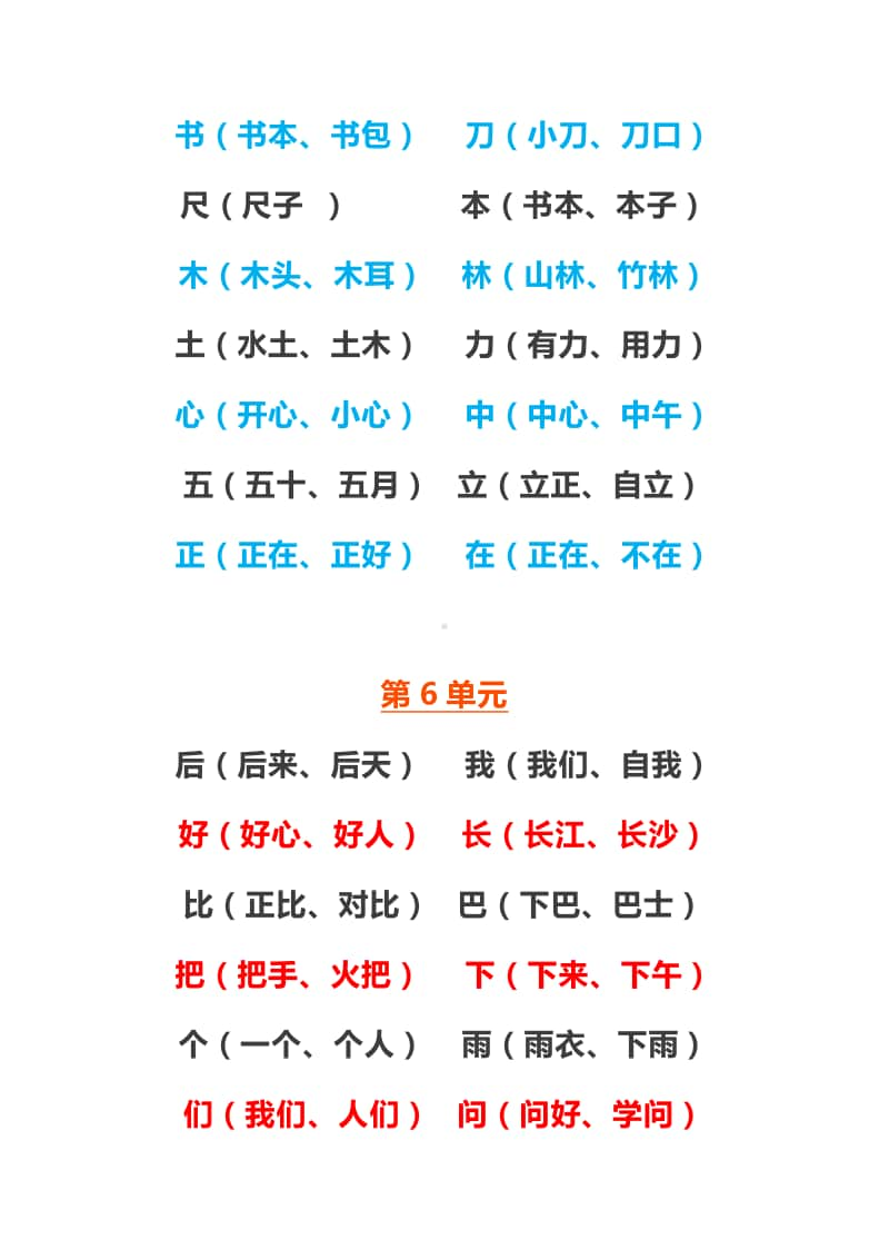 统编版语文一年级（上）1-8单元知识点汇总.pdf_第3页