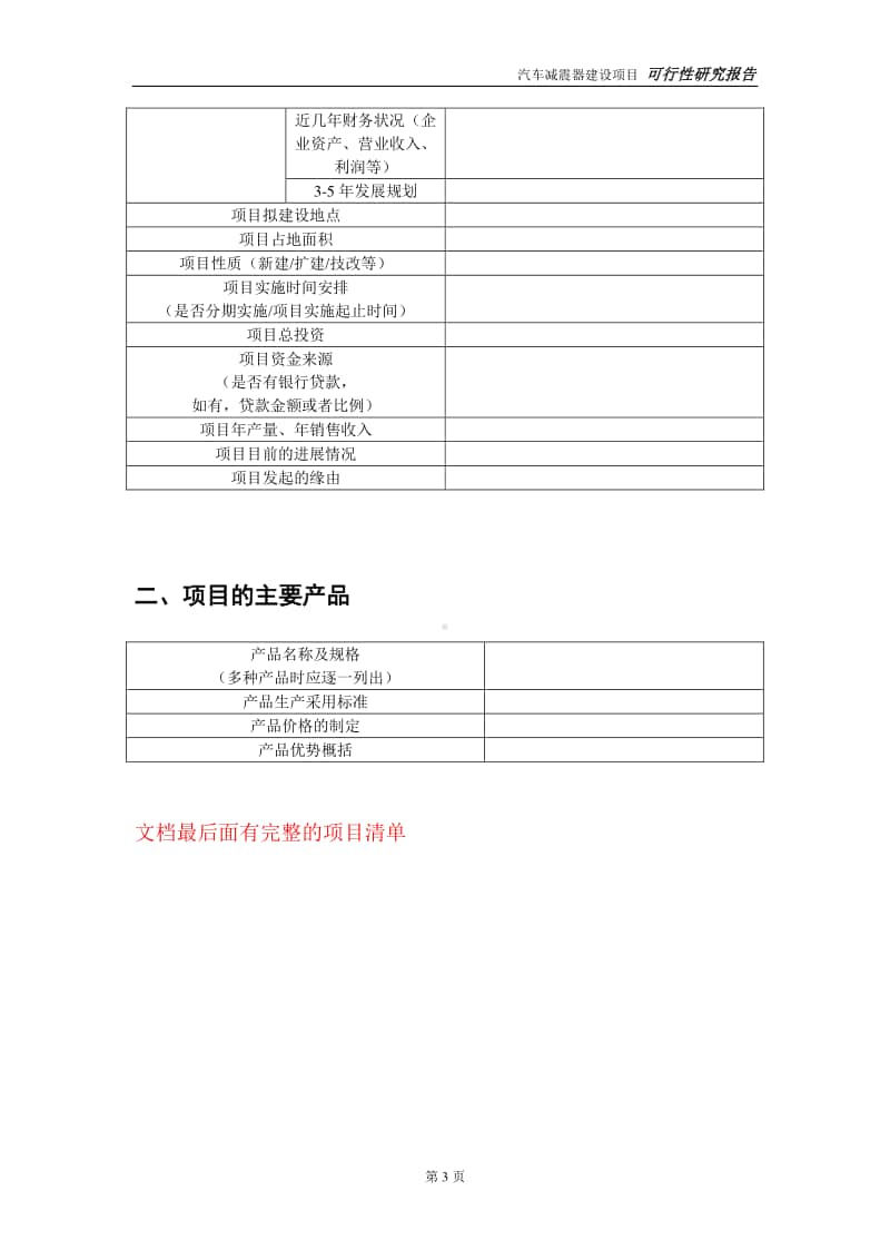 汽车减震器建设投资项目可行性研究报告-实施方案-立项备案-申请.doc_第3页