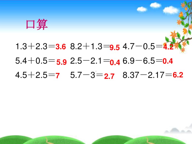 苏教版小学数学五年级上册《小数加减法》第二课时优质课教学课件.pptx_第2页