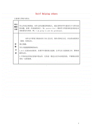 牛津上海版（三起）六年级下册英语Module3ThingswedoUnit7Helpingothers教案.docx