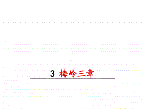 部编九年级下册语文课件 梅岭三章.ppt