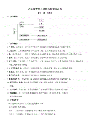 初中数学八年级上册复习资料.doc