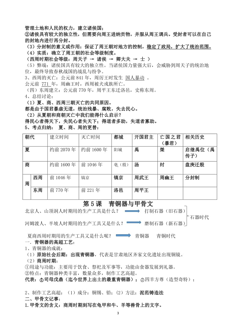 七年级历史最新2016部编教材上册知识点总结（1-20课）.doc_第3页