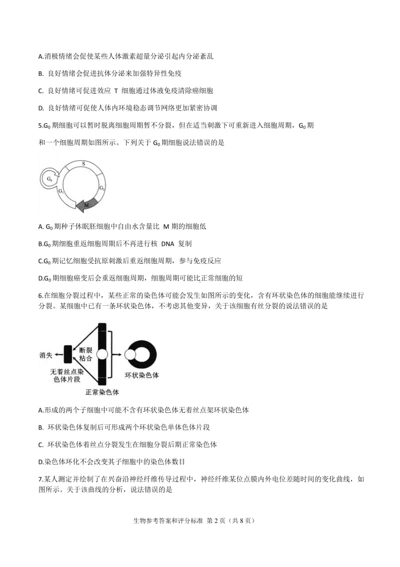 湖北省华大新高考联盟2021届高三11月教学质量测评（新高考）生物试题 Word版含解析.docx_第2页