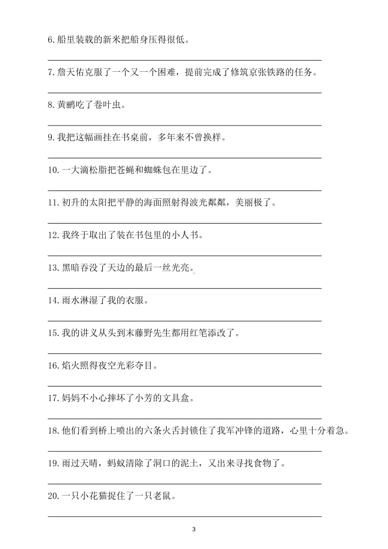 小学语文小升初把字句被字句专项训练试题.doc_第3页