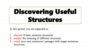 人教版（2020新）必修第一册 Welcome Unit-Discovering Useful Structures(共15张PPT).pptx