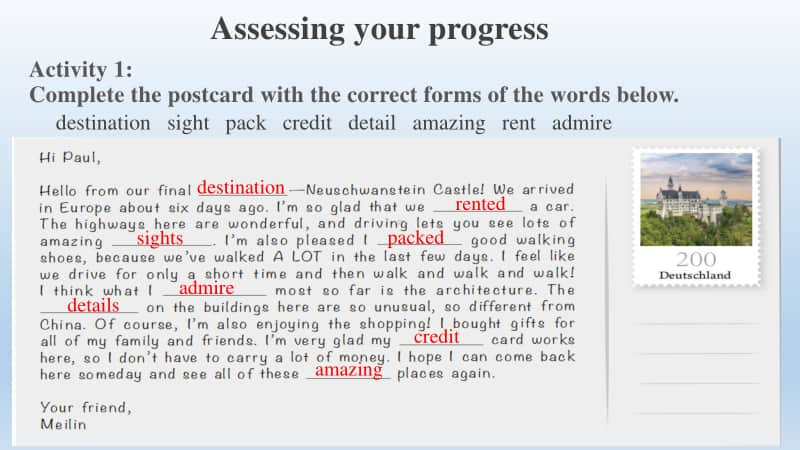 人教版2020新年Unit 2 Assessing your progress & Project(共12张PPT).pptx_第3页