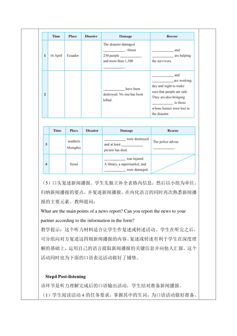 Unit4 Period 1 Listening and Speaking 教学设计 （新教材）人教版（2020新）必修第一册.doc_第3页