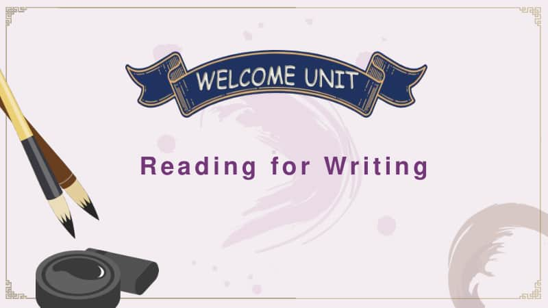 2020新人教版英语必修一 第一册 Welcome UnitReading for Writing 课件.pptx_第1页