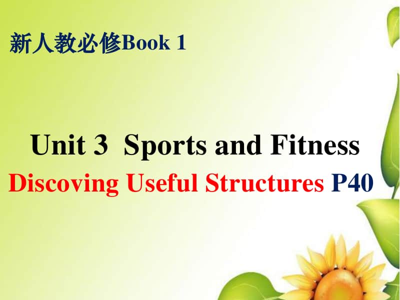 2020新人教版新教材必修第一册Unit 3语法 Discovering Useful Structure P40.pptx_第1页