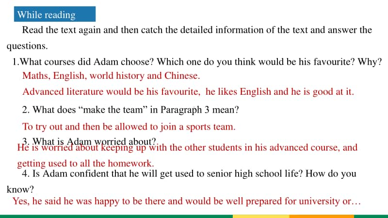 2020新人教版必修一 Unit1 Teenage Life reading-thinking-writing 阅读和写作.pptx_第3页