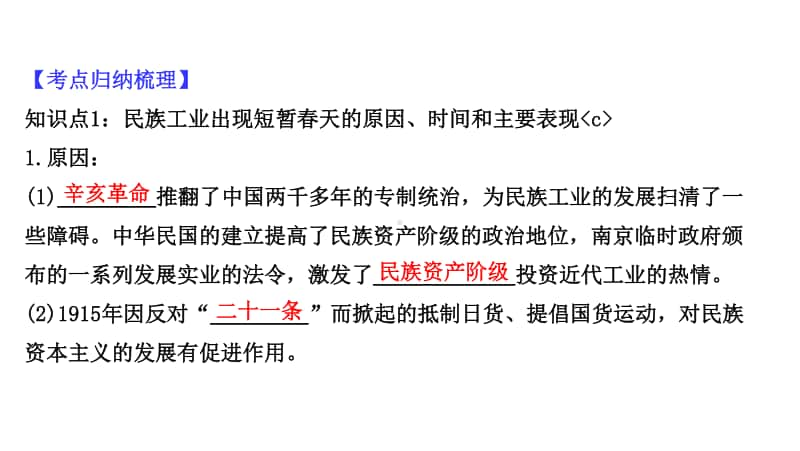 2022年浙江省新高考历史一轮复习课件：8.21 民国时期民族工业的曲折发展.ppt_第3页