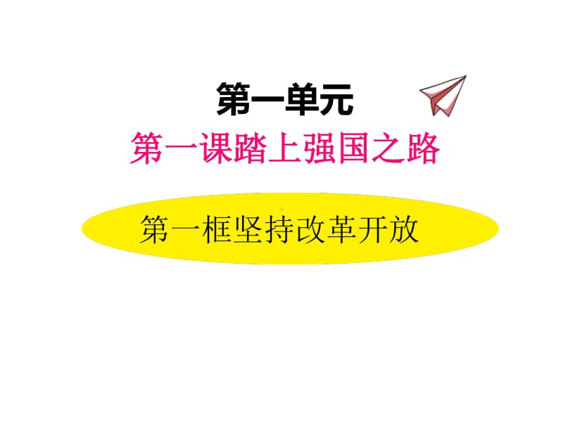 道德与法治部编版九年级上册同步课件1.1坚持改革开放.pptx_第1页