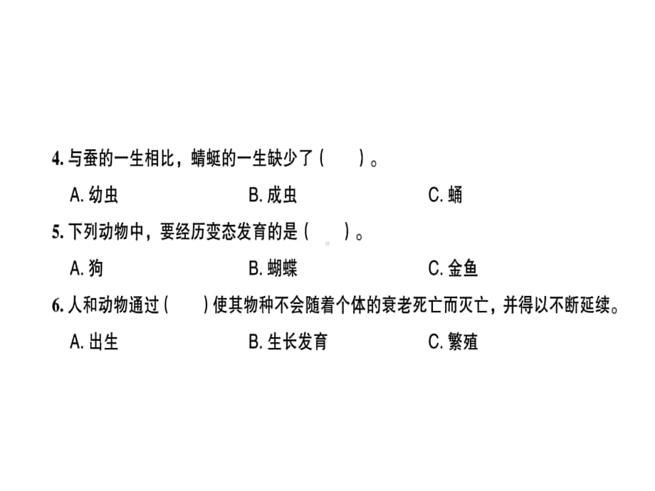 2020新教科版三年级下册科学第2单元检测卷ppt课件.ppt_第2页