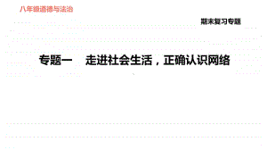 专题一 走进社会生活正确认识网络 期末复习 习题课件-2020秋部编版道德与法治（河北专版）八年级上册(共41张PPT).ppt