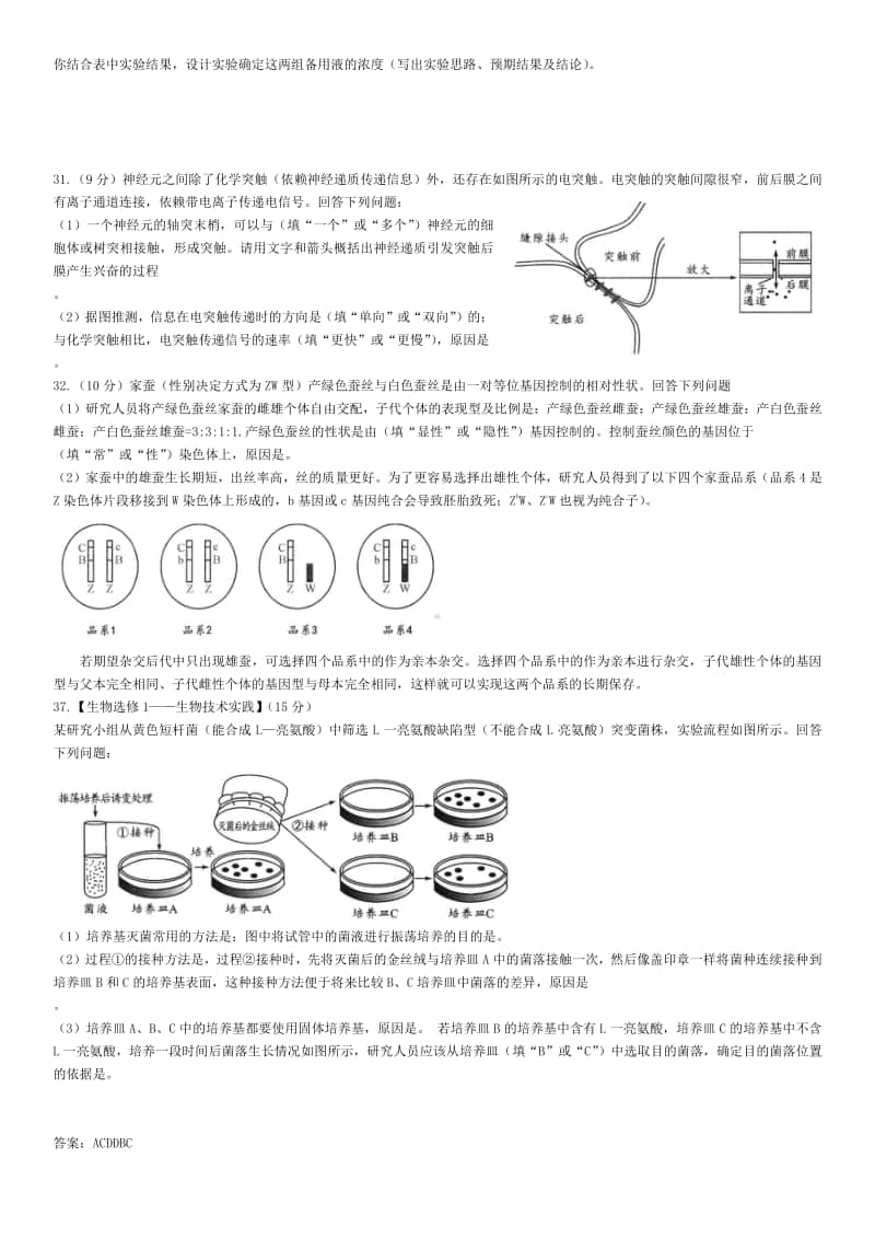 2018级成都一诊生物试题.docx_第2页