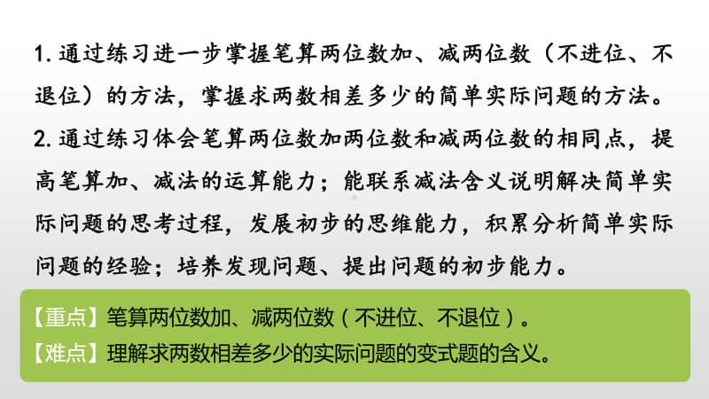 苏教版一年级下册数学第4单元100 以内的加法和减法（一）第1第3课时 ppt课件.pptx_第2页