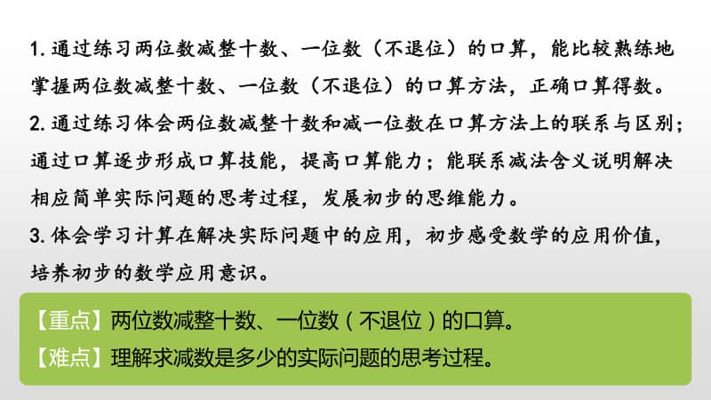 苏教版一年级下册数学第4单元100 以内的加法和减法（一）第9课时 ppt课件.pptx_第2页