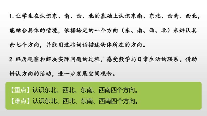 苏教版二年级下册数学第三单元认识方向课时3ppt课件.pptx_第2页