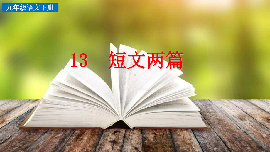 9年级下册语文部编版探索积累课件13 短文两篇.pptx_第1页