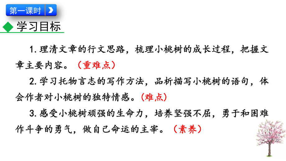 7年级下册语文部编版同步课件18 一棵小桃树.pptx_第3页